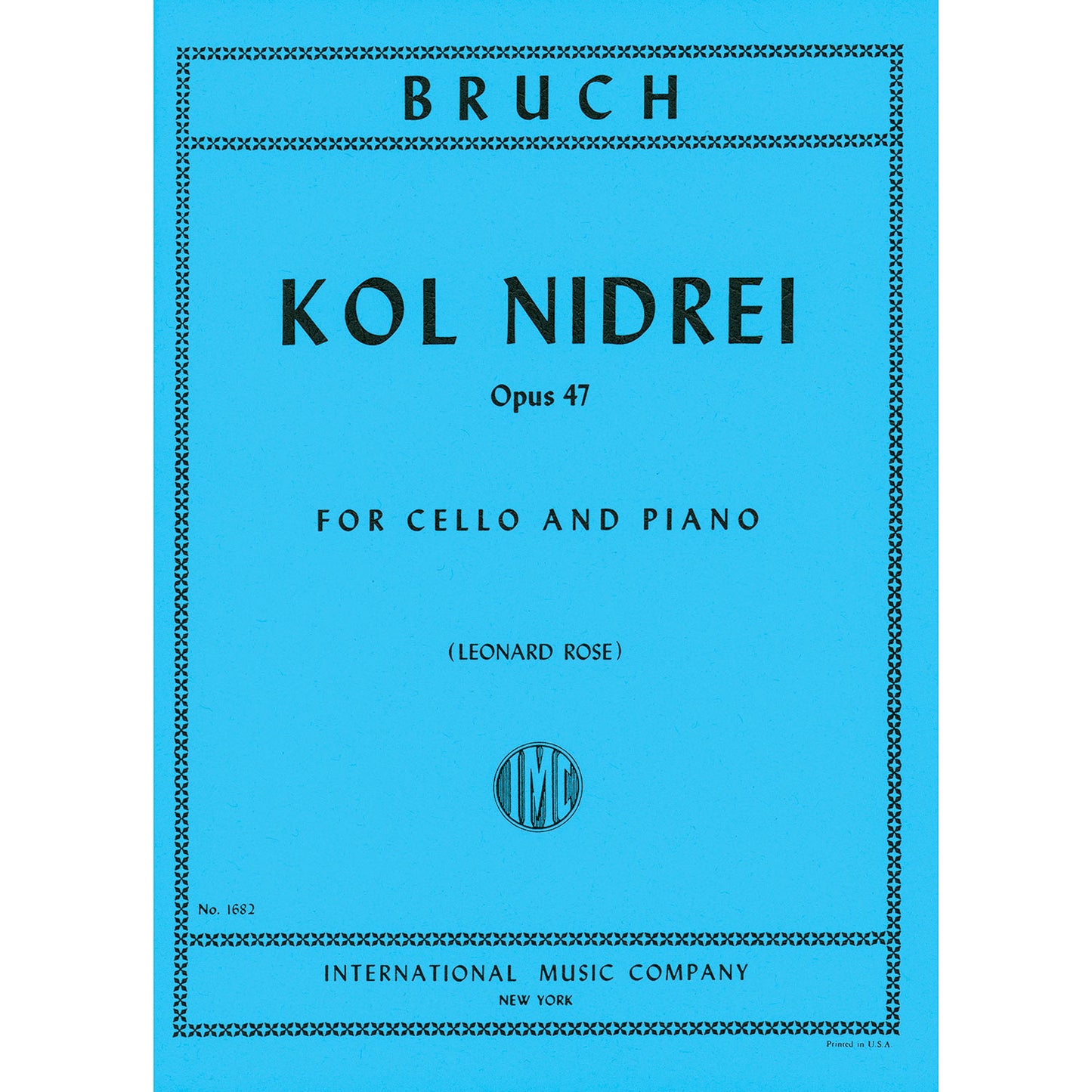 Bruch Kol Niedre Op. 47-Cello/Piano -