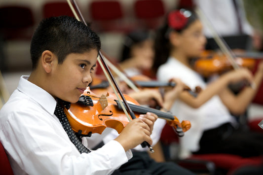 boy playing violin