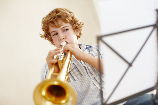 Boy Playing Trumpet