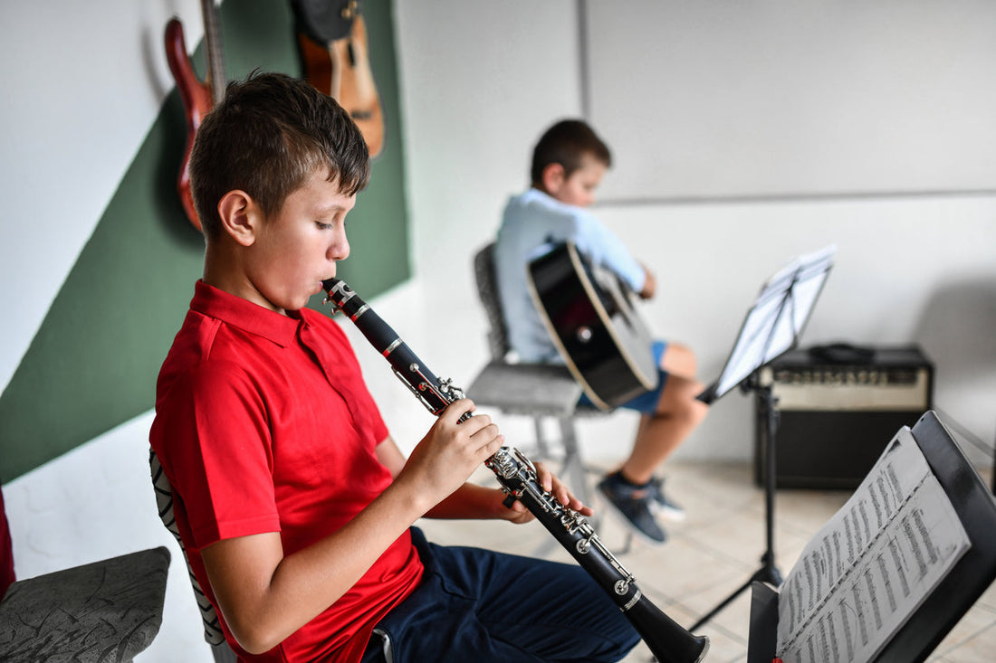 Boy with clarinet