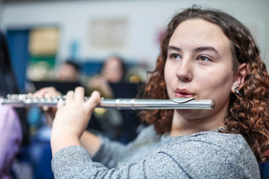 Girl playing flute