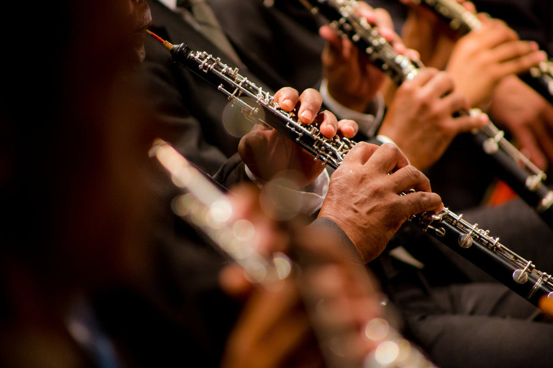 oboe players close up