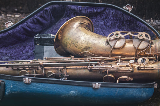 Old Saxophone in a case