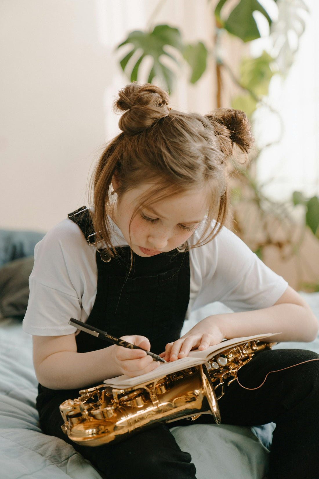 Sax Girl Writing
