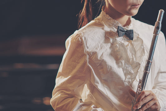 teen girl with flute