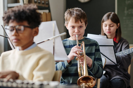 trumpet boy in band