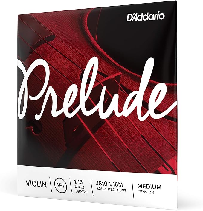 1/16 Prelude Violin Strings - G, D, A, E & Set - Medium - San Diego Music Studio - D'Addario - strings