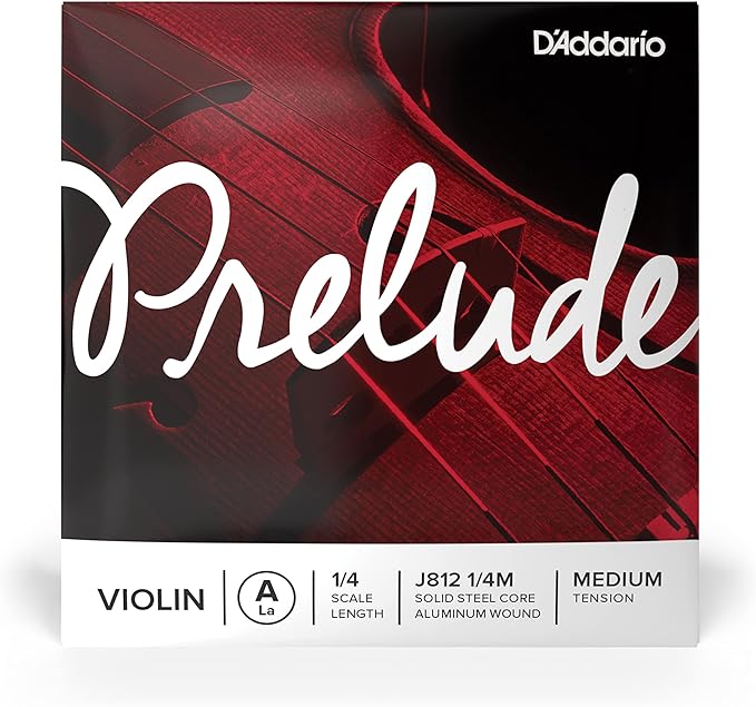 4/4 Prelude Violin Strings - G, D, A, E & Set - Medium - San Diego Music Studio - D'Addario - strings