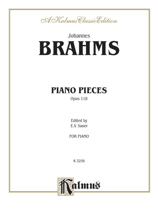 Brahms Piano Pieces Opus 118-Piano - 