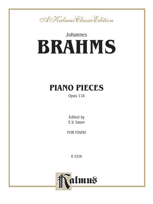 Brahms Piano Pieces Opus 118-Piano - 