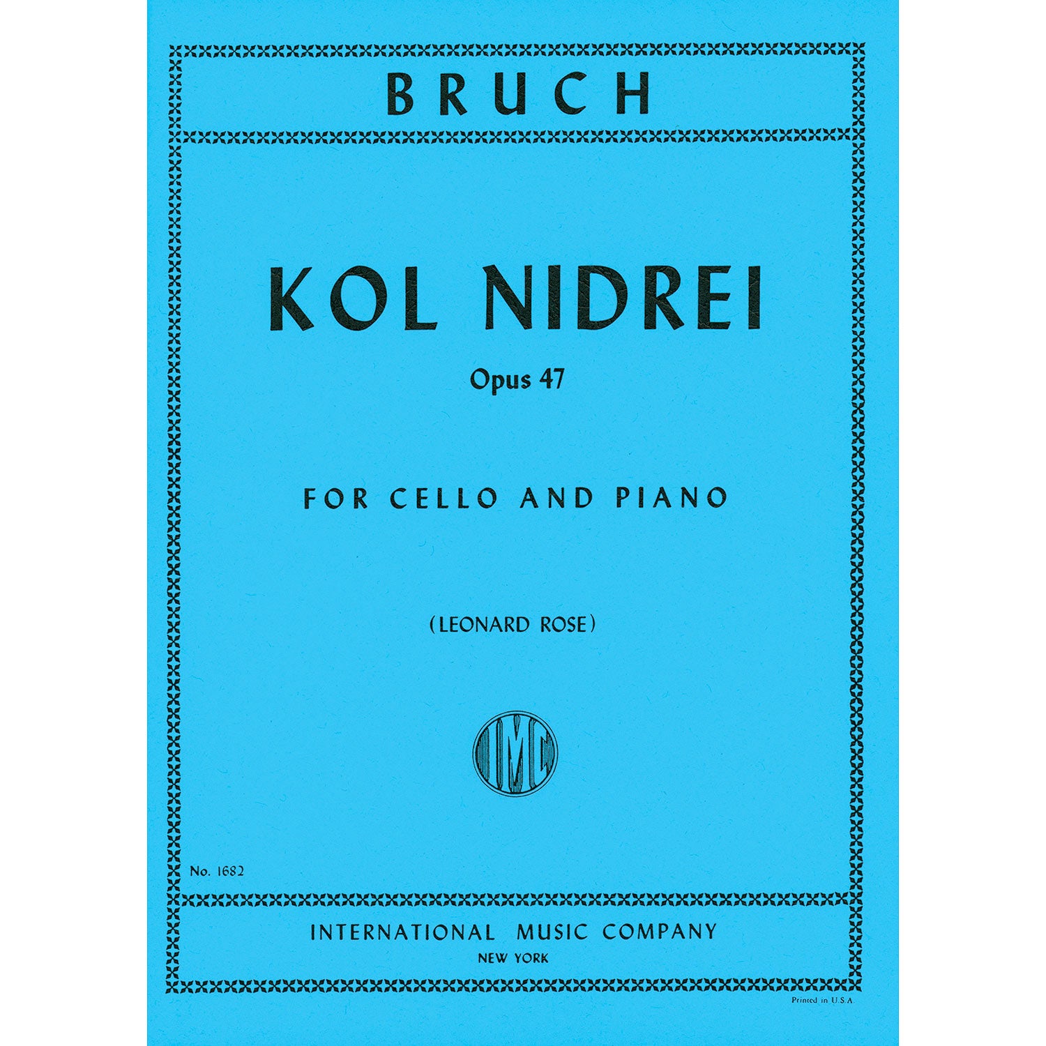 Bruch Kol Niedre Op. 47-Cello/Piano - 