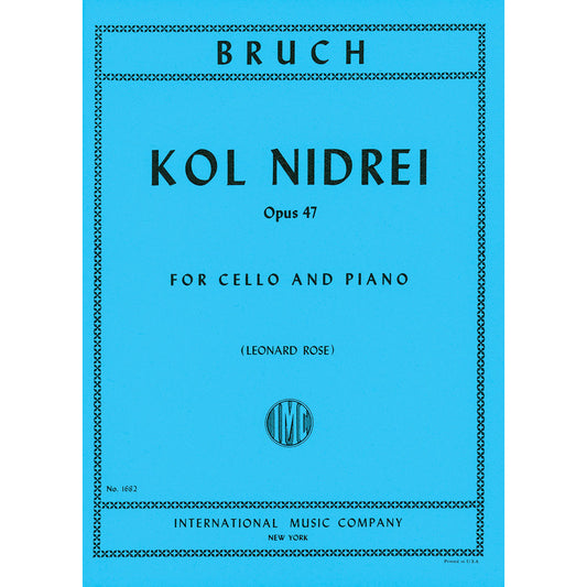 Bruch Kol Niedre Op. 47-Cello/Piano - 
