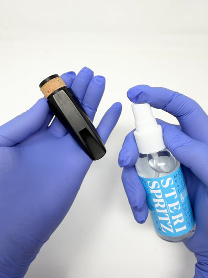 Steri Spritz sanitizing spray for a clarinet mouthpiece