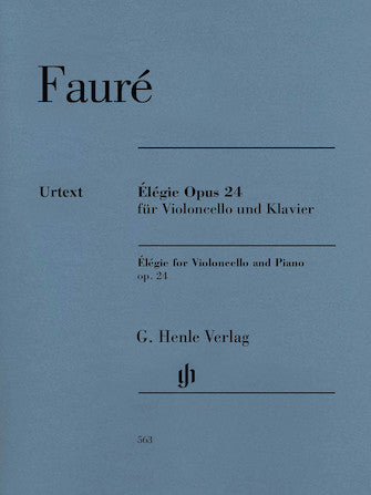Gabriel Fauré – Élégie for Violoncello and Piano, Op. 24 With Marked and Unmarked String Parts - 