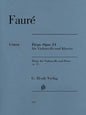 Gabriel Fauré – Élégie for Violoncello and Piano, Op. 24 With Marked and Unmarked String Parts - 