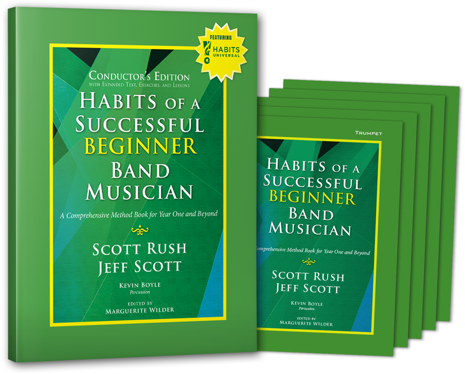 Habits of a Successful Beginner Band Musician method books displayed together