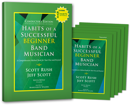 Habits of a Successful Beginner Band Musician method books displayed together