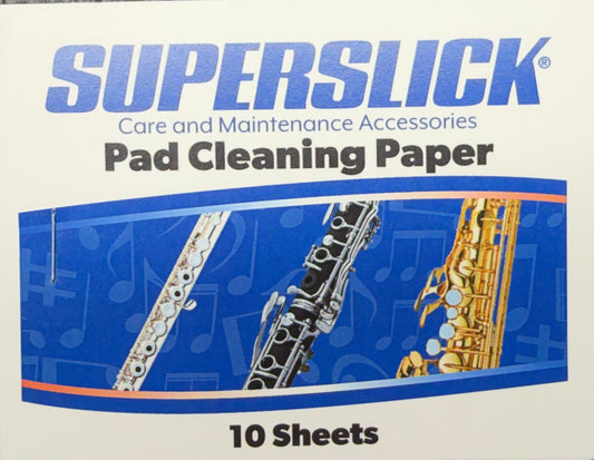 Superslick pad paper for cleaning instrument pads