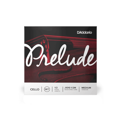 D'Addario Prelude Cello String Set, 1/2 Scale, Medium Tension