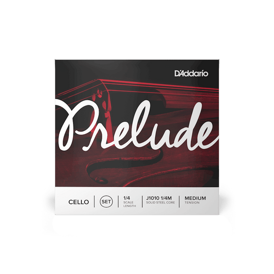 D'Addario Prelude Cello String Set, 1/4 Scale, Medium Tension
