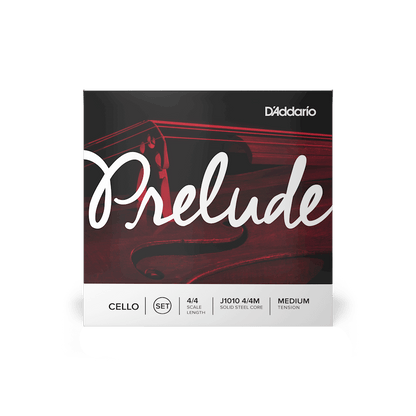 D'Addario Prelude Cello String Set, 4/4 Scale, Medium Tension