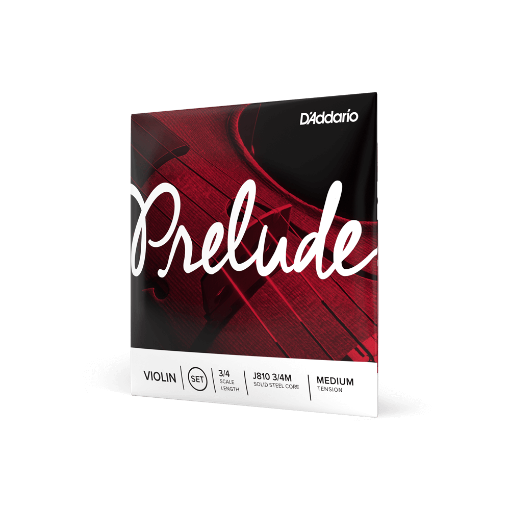 3/4 Prelude Violin Strings - G, D, A, E & Set - Medium - San Diego Music Studio - D'Addario - strings