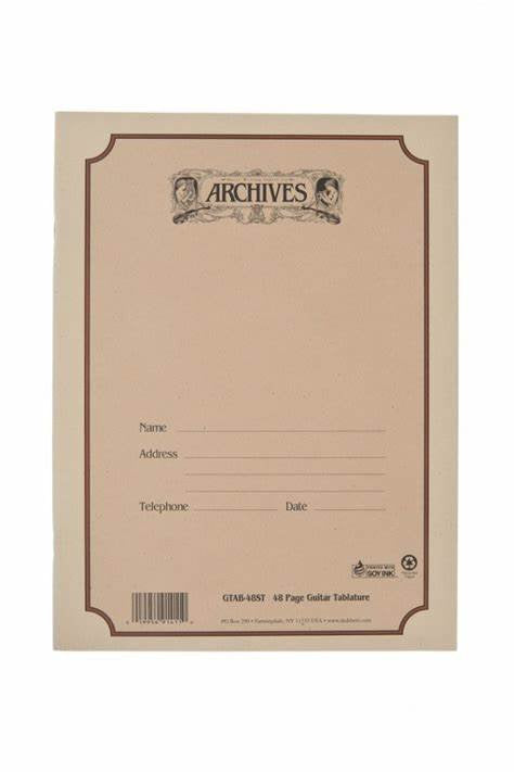Archives Staff Paper: 48 Guitare Tablature - 