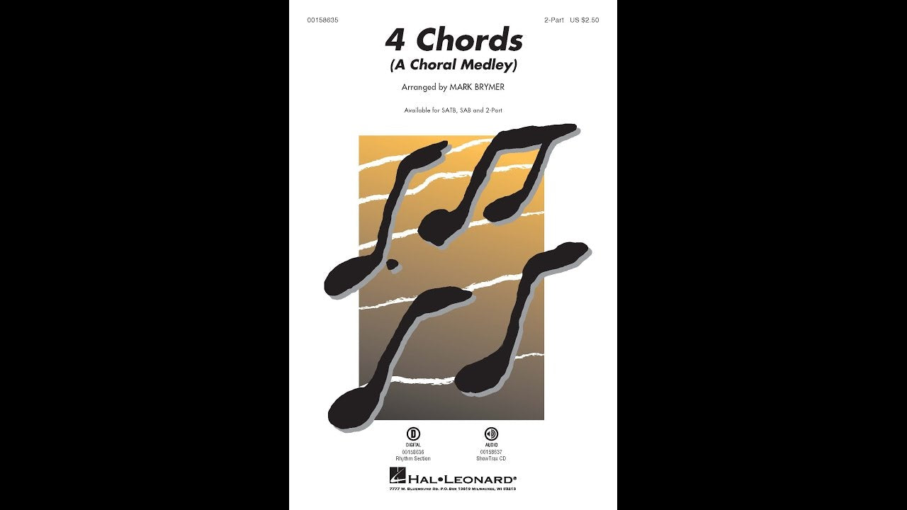 4 Chords Medley, Choral-Voice : 2-Part